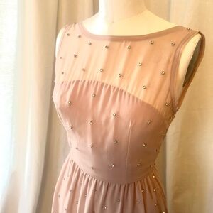 Elegant Blush Pink Sleeveless Backless Mini Dress